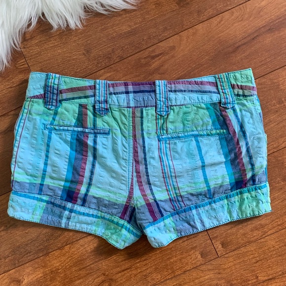 OP Blue/Purple Plaid Shorts-Size 5 - Picture 4 of 6